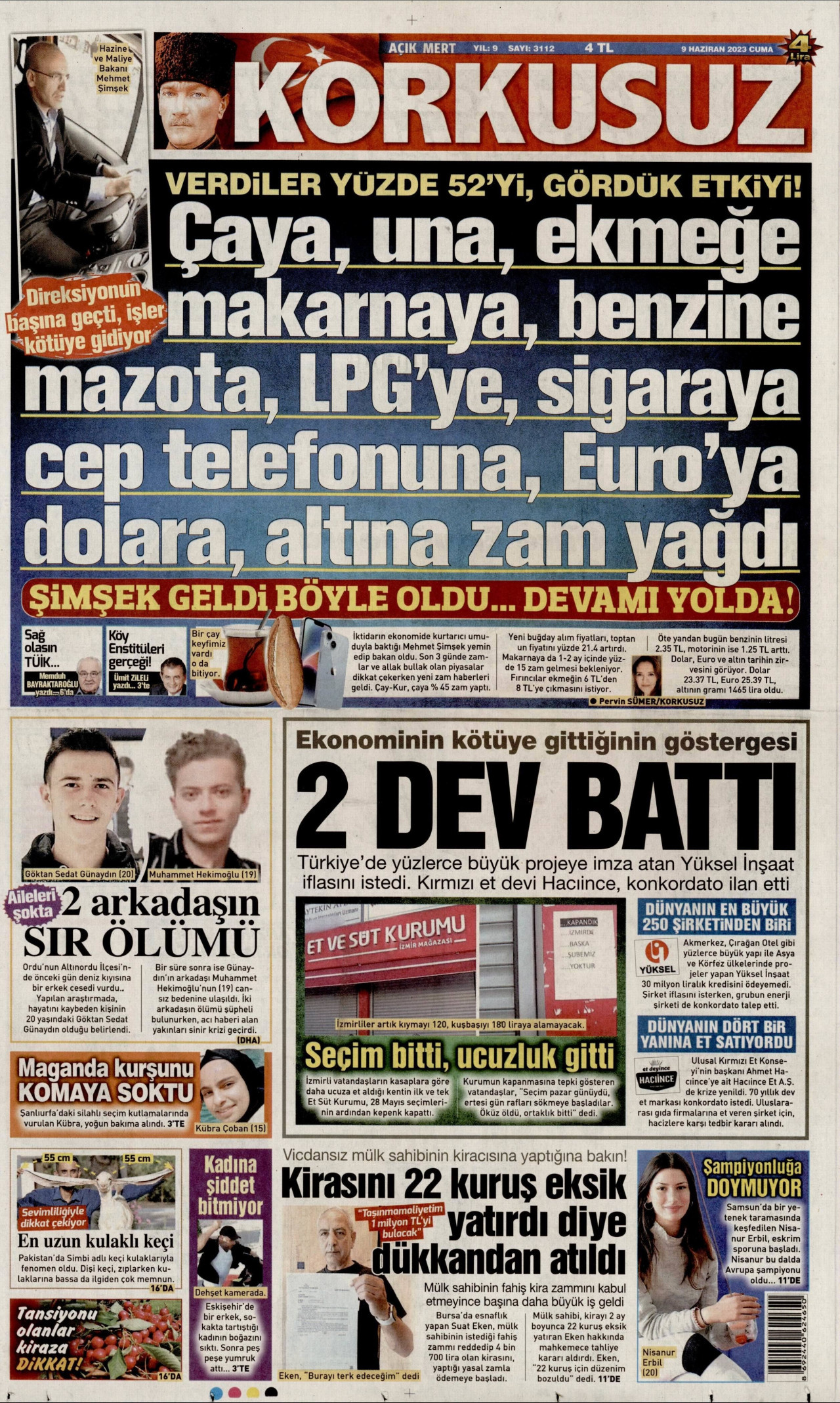 Korkusuz Gazetesi Manşeti