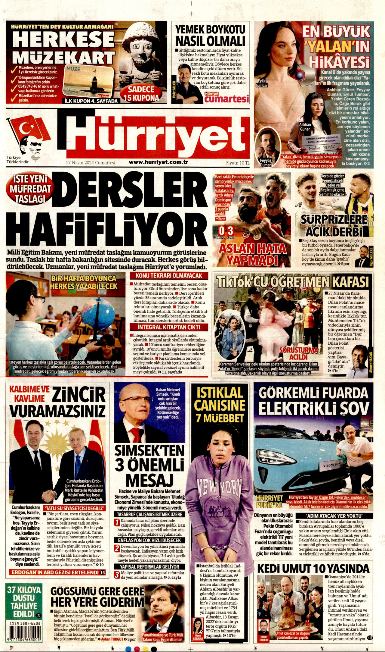 Hürriyet Gazetesi Manşeti