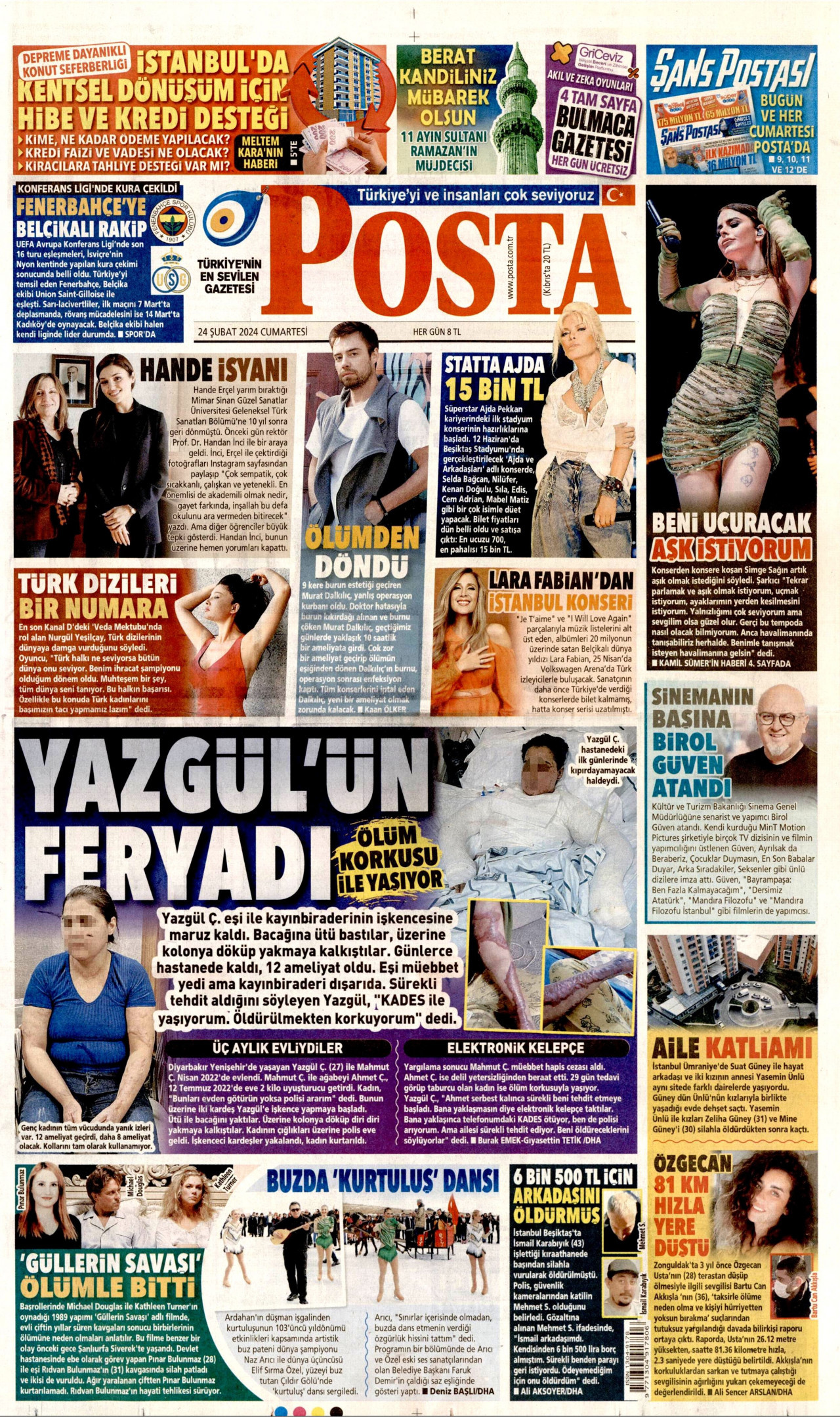 Posta Gazetesi Manşeti